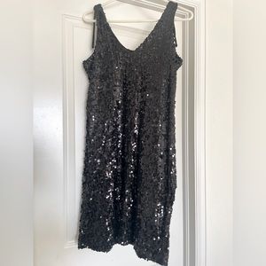 Black sequin dress